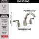 Arvo Widespread Bathroom Faucet 3 Hole, 2-handle Bathroom Sink Faucet ...